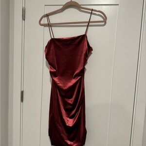 Storia Dress in Deep Red